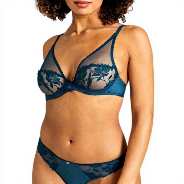 Reggiseno Aubade Lovessence copertura totale verde imperiale