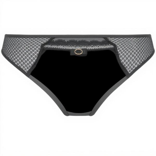 Chantelle Slip Donna Nero Pizzo Tessuto Opaco Intimo