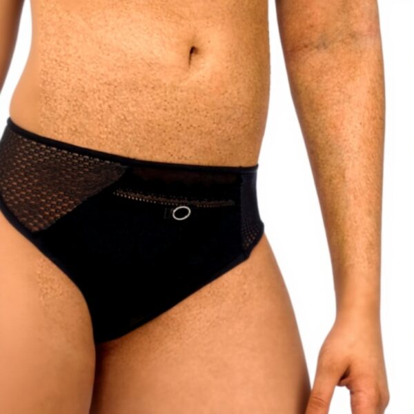 Chantelle Slip Donna Nero Pizzo Tessuto Opaco Intimo