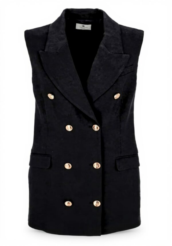 Abito Elisabetta Franchi Nero Sera Cerimonia Donna