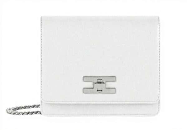 Borsa a tracolla Elisabetta Franchi logo girello grigio