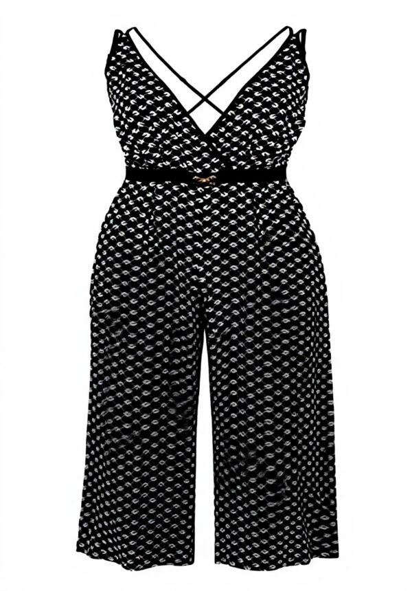 Elisabetta Franchi Tuta Georgette Stampa Rombi Donna
