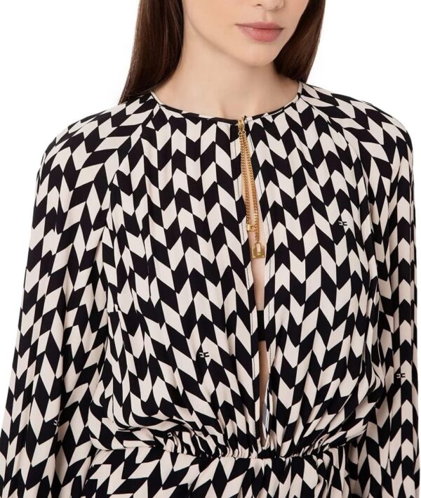 Jersey Donna Pull On Manica Lunga Abito Cocktail Informale-1