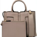 Borsa a mano Elisabetta Franchi donna ecopelle greige-0