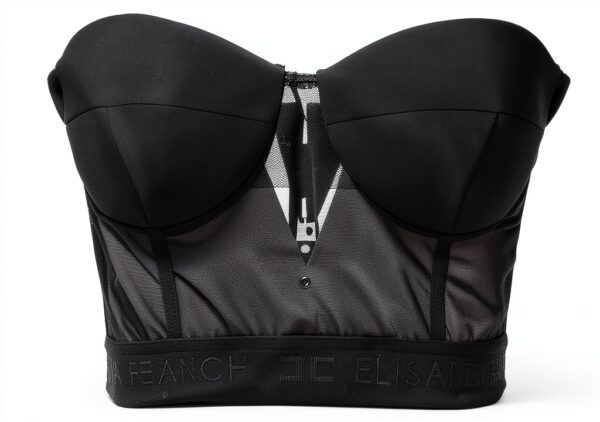 Top Elisabetta Franchi Nero Donna Materiale Pl Modello-0