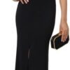 Abito Sirena Nero Vestito Cerimonia Donna VI Elastan-0
