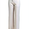 Pantaloni donna Avorio 96% Pl 4% Elastan taglia 44-1