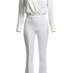 Tuta Elisabetta Franchi costume intero avorio taglia 38-0