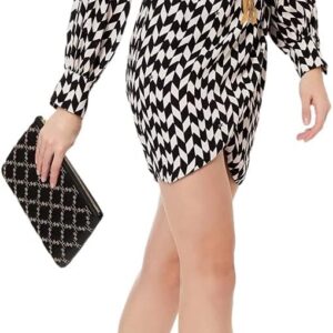 Jersey Donna Pull On Manica Lunga Abito Cocktail Informale-0