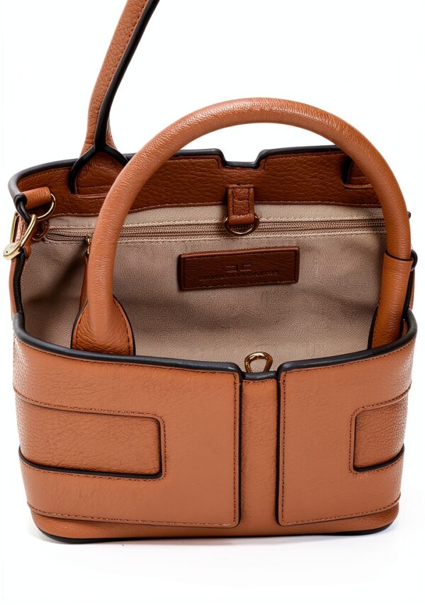 Borsa tote Elisabetta Franchi pelle martellata tracolla-3