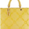 Tote bag Elisabetta Franchi donna sintetico gialla charms-0