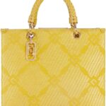 Tote bag Elisabetta Franchi donna sintetico gialla charms-0