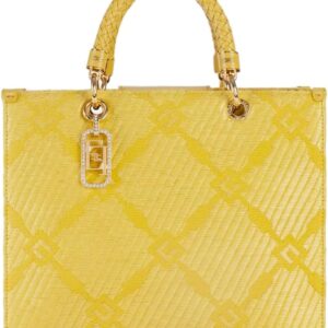 Tote bag Elisabetta Franchi donna sintetico gialla charms-0