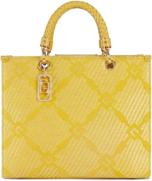 Tote bag Elisabetta Franchi donna sintetico gialla charms-0