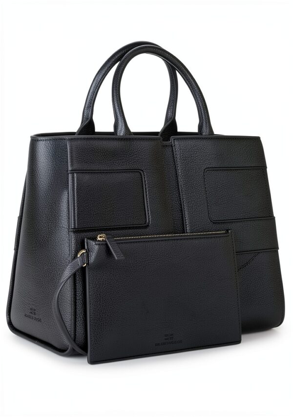Borsa Tote Elisabetta Franchi pelle martellata tracolla-1