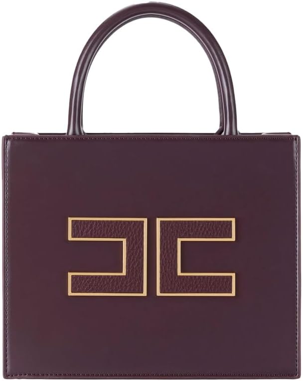 Tote bag Elisabetta Franchi in materiale sintetico effetto pelle con tracolla removibile
