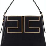 Tote bag Elisabetta Franchi pelle martellata tracolla-0