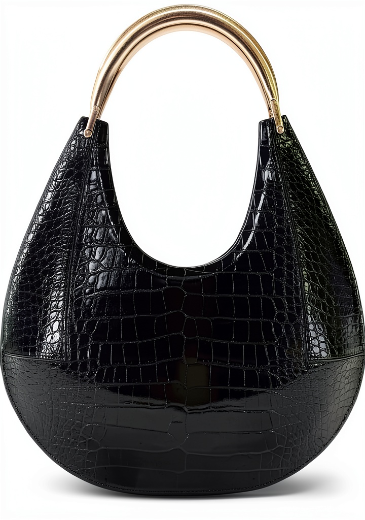 Borsa Elisabetta Franchi sintetica effetto pelle donna su un tavolo di marmo con luce naturale