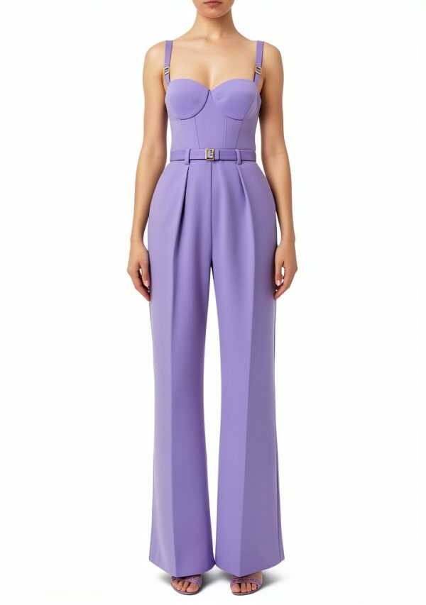 Tuta Elisabetta Franchi crêpe top bustier donna monopezzo