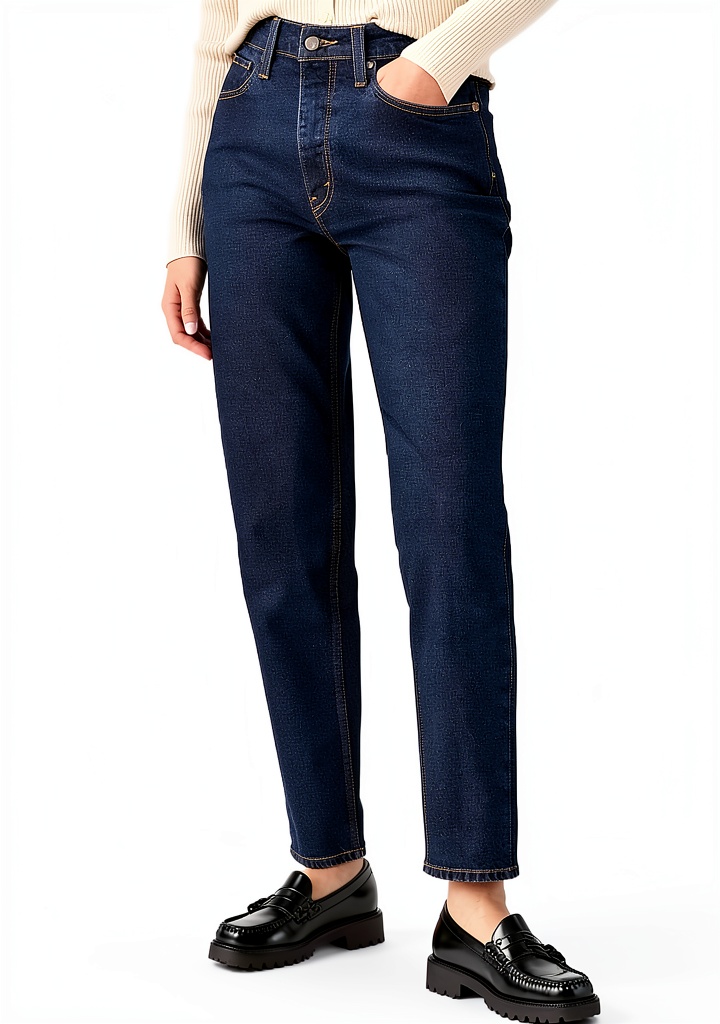 Levi's Middy Ankle Boot Jeans indossati in un contesto urbano