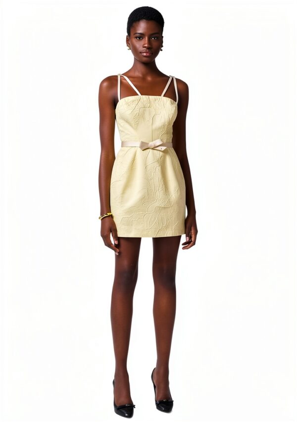 Abito jacquard floreale Elisabetta Franchi donna cintura-1