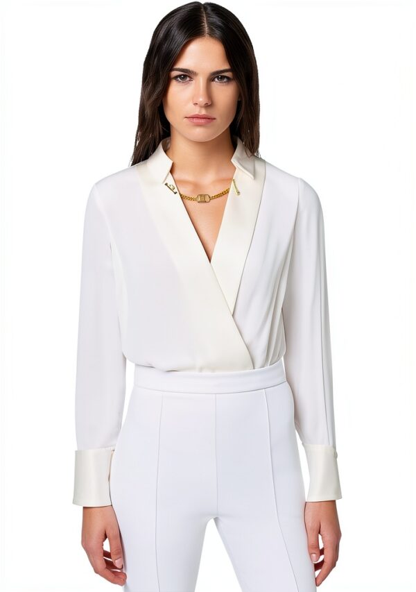 Tuta Elisabetta Franchi costume intero avorio taglia 38-3