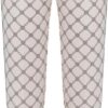 Pantaloni bianchi in crêpe Elisabetta Franchi donna losanghe-0