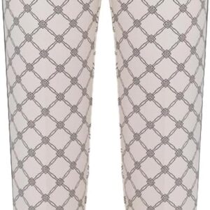 Pantaloni bianchi in crêpe Elisabetta Franchi donna losanghe-0