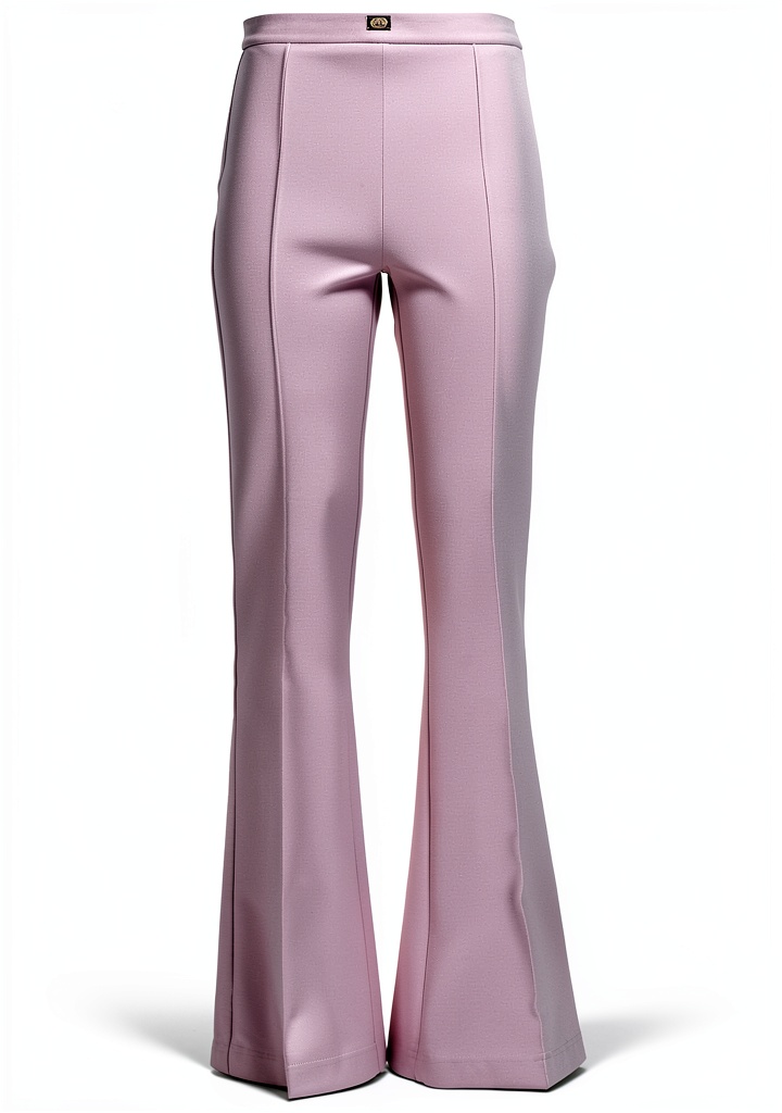 Elisabetta Franchi Pantalone a Zampa in Crepe con placca Logo indossato in un contesto elegante