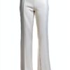 Pantaloni donna Avorio 96% Pl 4% Elastan taglia 44-0