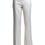 Pantaloni donna Avorio 96% Pl 4% Elastan taglia 44-0