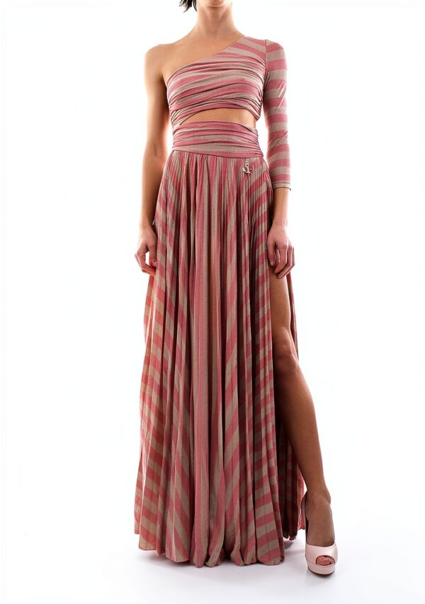 Elisabetta Franchi Tailleur Donna Pink Oro Abito Senza
