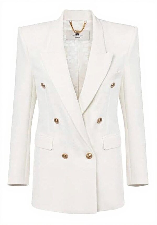 Giacca Elisabetta Franchi Avorio GI14751E2 Donna Moda