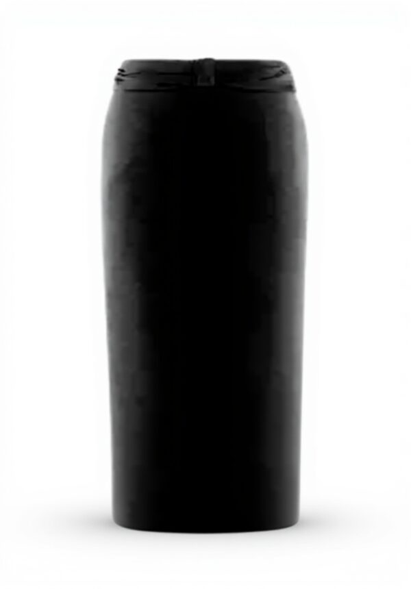 Gonna Elisabetta Franchi crêpe fiocco raso nero donna
