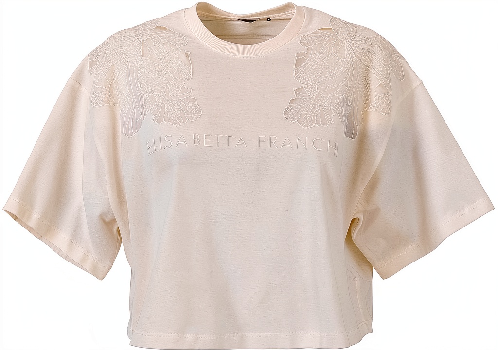T-shirt Elisabetta Franchi Gesso su manichino