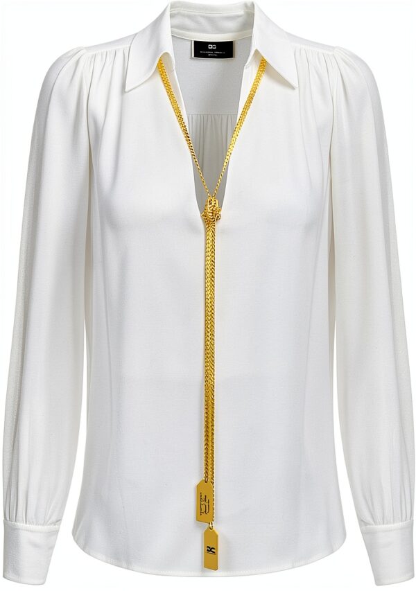 Elisabetta Franchi Blusa Georgette Charms Collana Donna