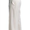 Pantaloni donna Avorio 96% Pl 4% Elastan taglia 44-2