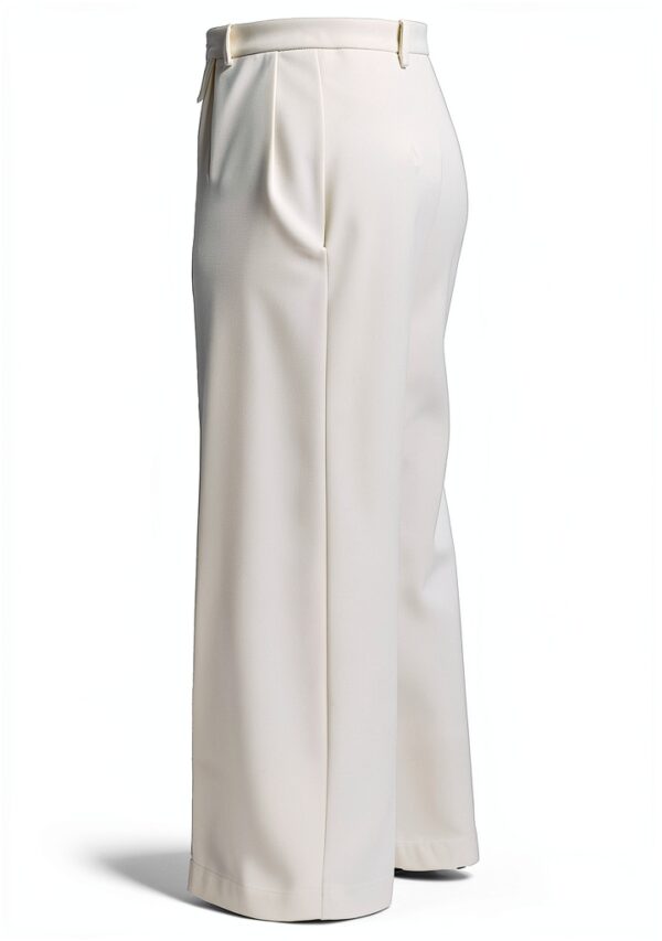 Pantaloni donna Avorio 96% Pl 4% Elastan taglia 44-2