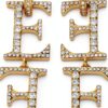Orecchini Elisabetta Franchi Oro Giallo Ottone Vetro Donna-0