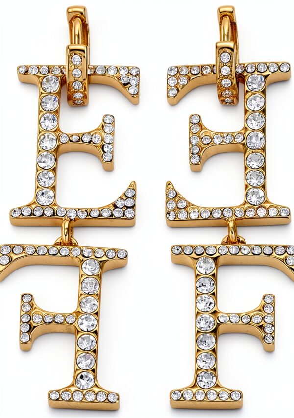Orecchini Elisabetta Franchi Oro Giallo Ottone Vetro Donna-0