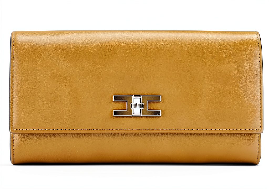 Borsa Elisabetta Franchi Curry su sfondo neutro