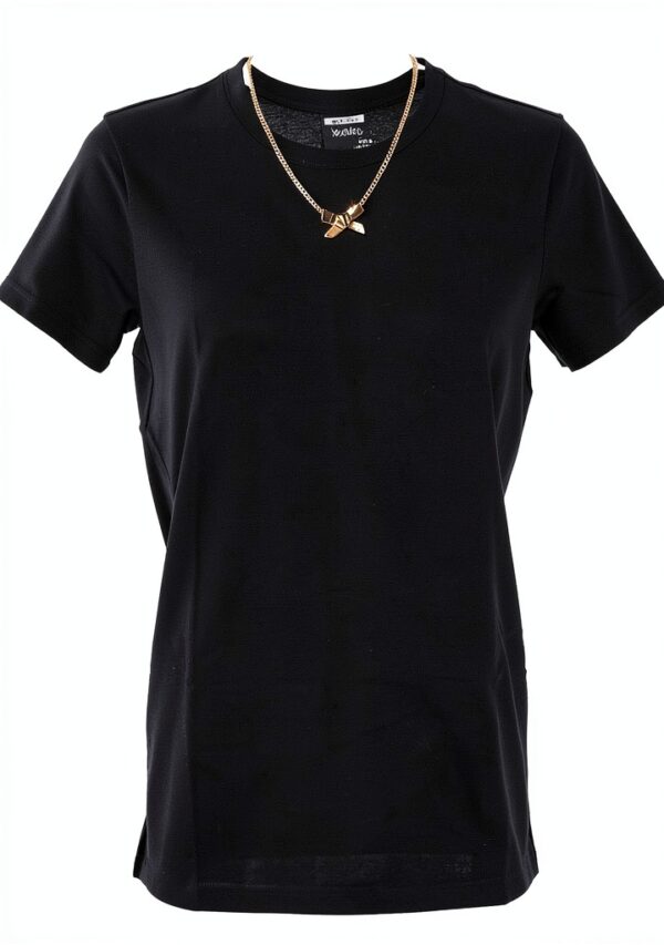 T-shirt Elisabetta Franchi Jersey Collana Fiocco Donna