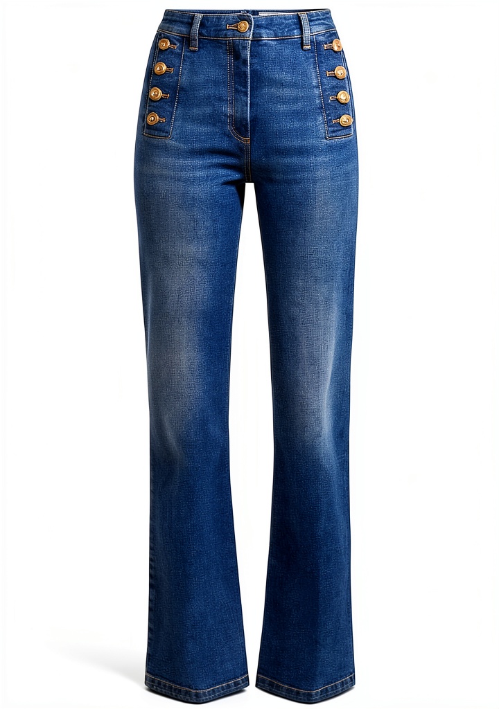 Elisabetta Franchi Jeans a Zampa indossati in un contesto urbano