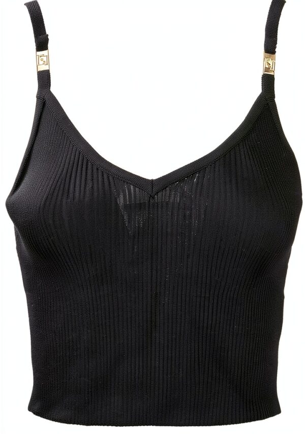 Elisabetta Franchi Top Nero TK32M47E2 Donna Moda