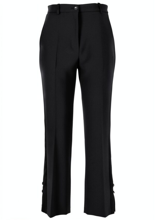 Pantaloni Smoking Elisabetta Franchi crêpe bande raso donna