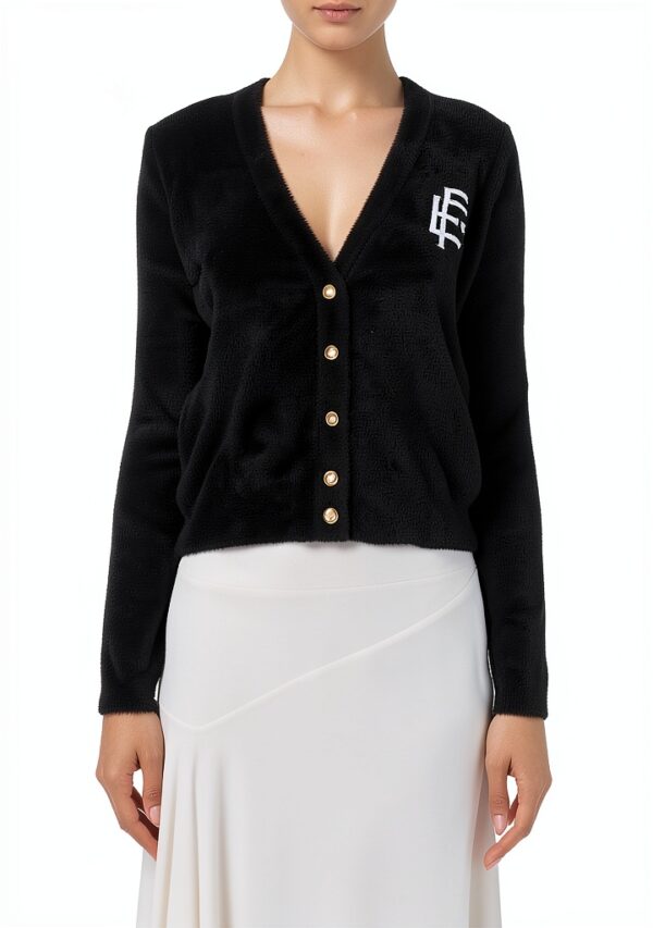 Maglia Tricot Elisabetta Franchi Donna Nero Manica Lunga