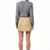 Maglione Donna Lana Cachemire Grigio Melange Avorio-4