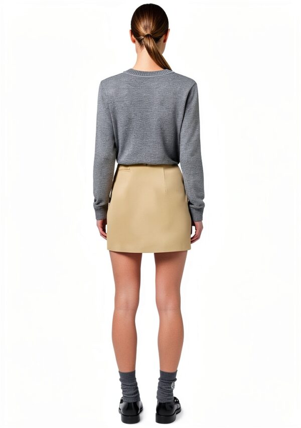 Maglione Donna Lana Cachemire Grigio Melange Avorio-4