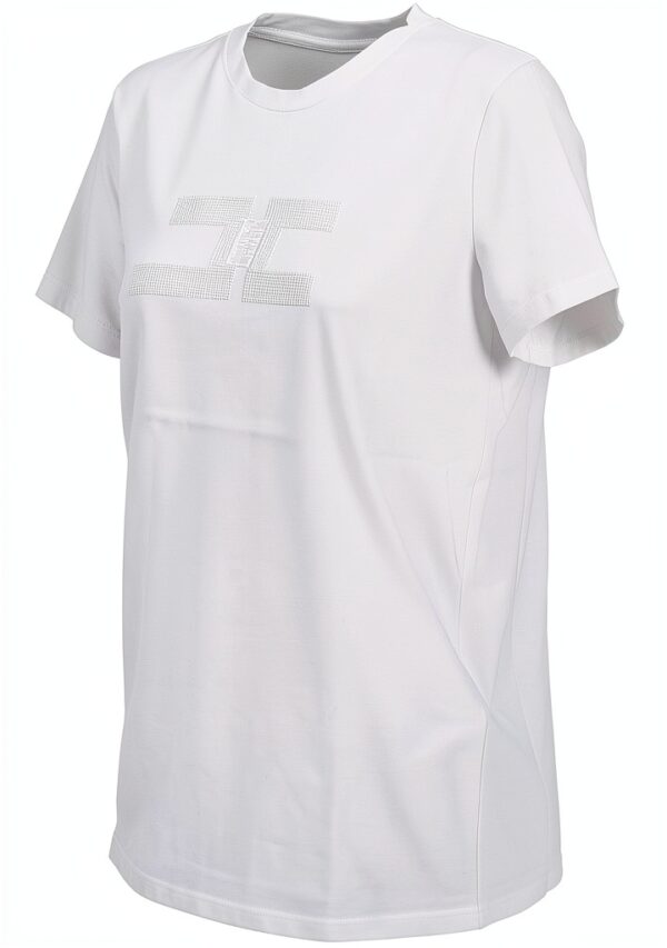 T-shirt Elisabetta Franchi Donna 100% Cotone Gesso-1