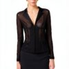 Giacca Blouson Tessuto Bottone Manica Lunga Lavabile-1